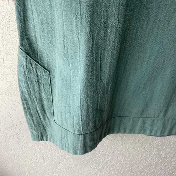 Soft Surroundings‎ Loose-Fit Seafoam Green Tunic Top With 3/4 Sleeves Pocket - Picture 2 of 12